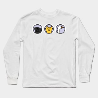 Cute Animals Space Crew Portraits Long Sleeve T-Shirt